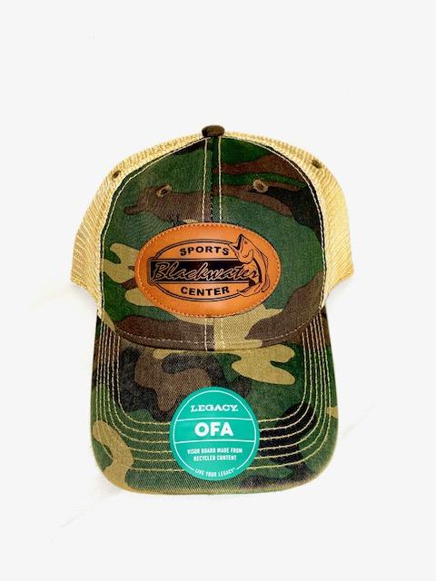 Blackwater-Legacy Hat: Old School Camo-Leather Patch
